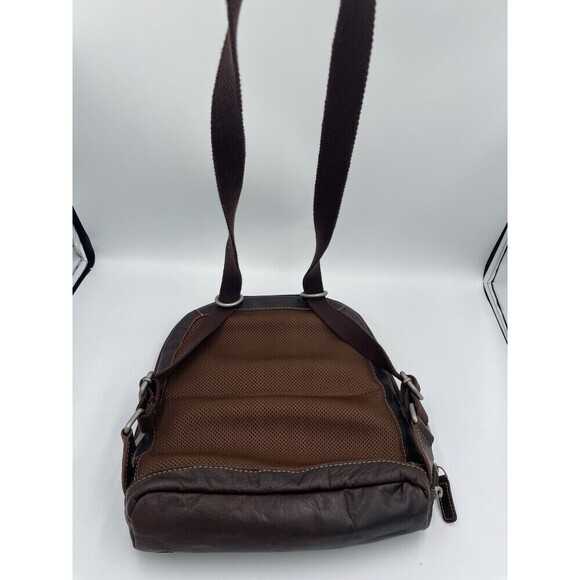 Jack Georges LEATHER BACKPACK "Voyager" DISTRESSED BROWN Unisex CONVERTIBLE BAG - Picture 6 of 16